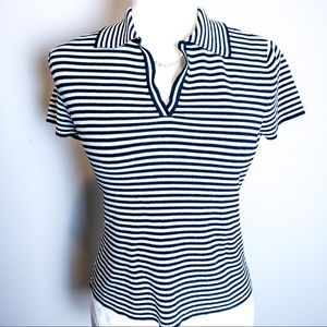 John Paul Richard Uniform Petite Small Polo Stripe